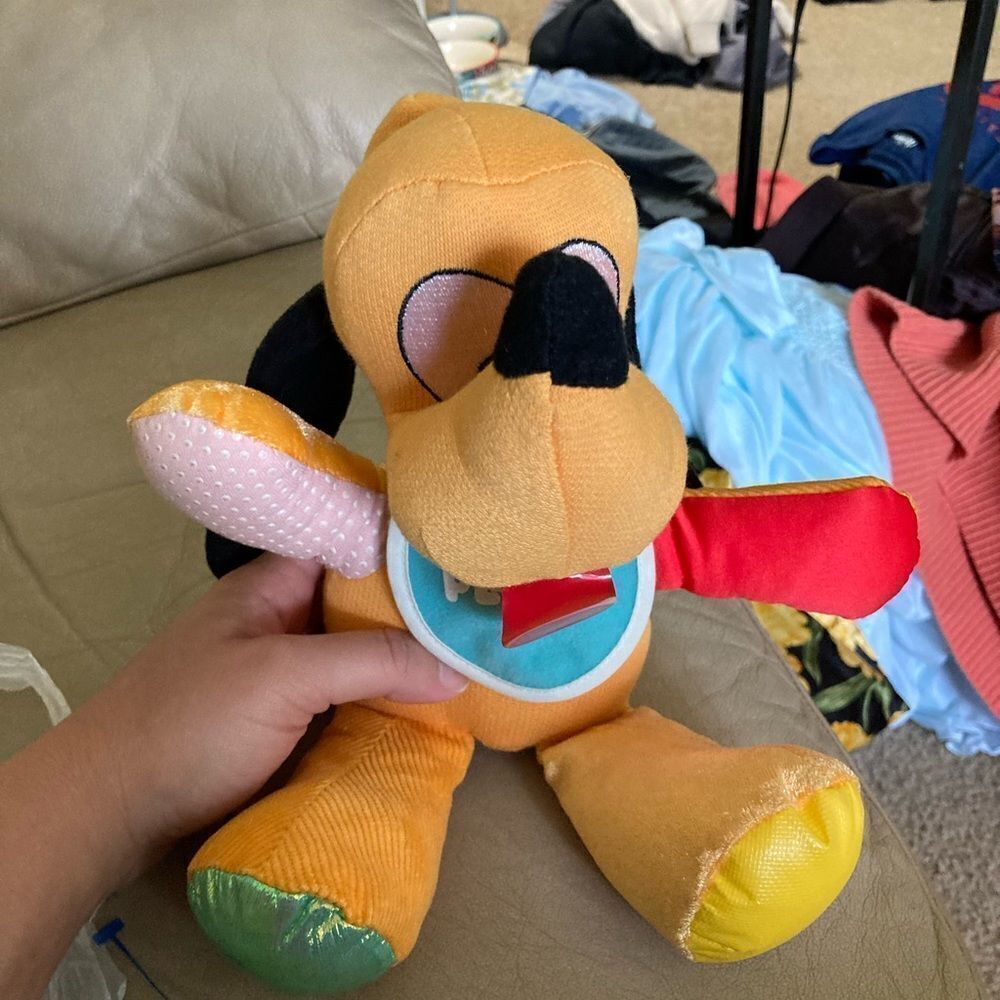 Infant Baby Vintage Disney Baby Pluto Stuffed Animal